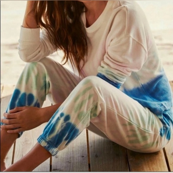 NWT Splendid Sunrise Ombré Tie Dye Jogger Sweatpants Sz S - Picture 3 of 10